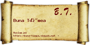 Buna Tímea névjegykártya